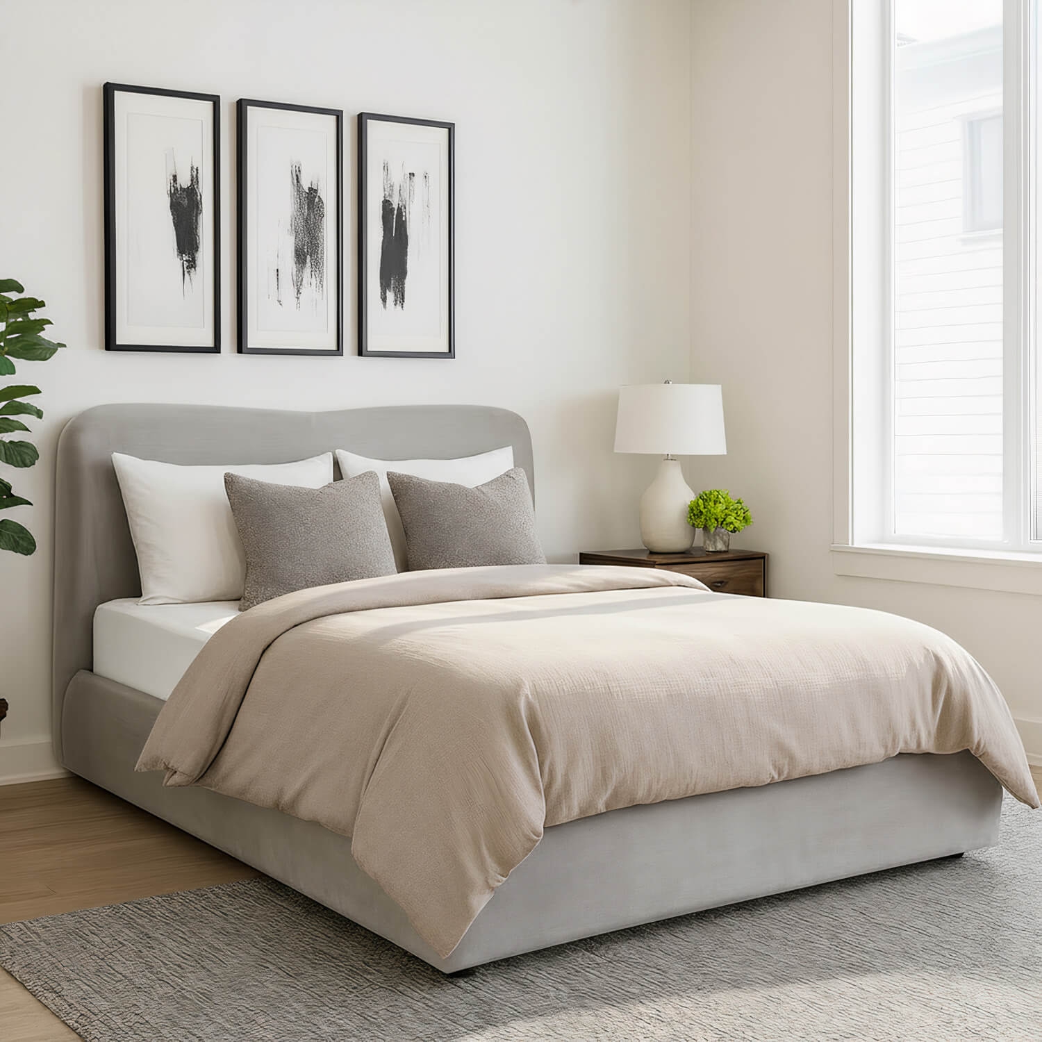 Łóżko Tapicerowane 160x200 cm ze Stelażem i Pojemnikiem Dwuosobowe BRISTOL Szare Welurowe ME.BRISTOL/160/P/V/LOZZPOJ