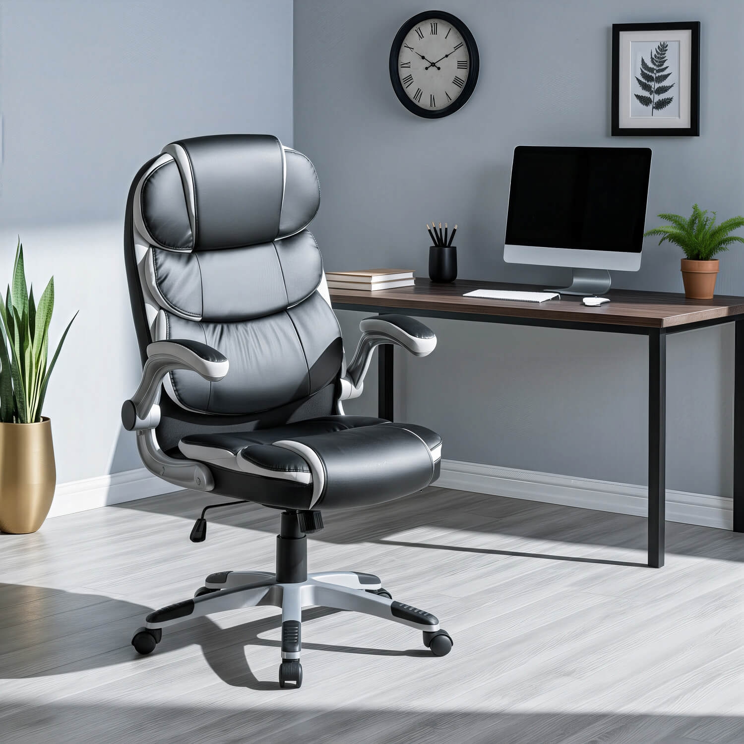 Fotel Biurowy LIVERPOOL Obrotowy Czarny Ekoskóra Nowoczesny ME.LIVERPOOL/CZ/E/FO