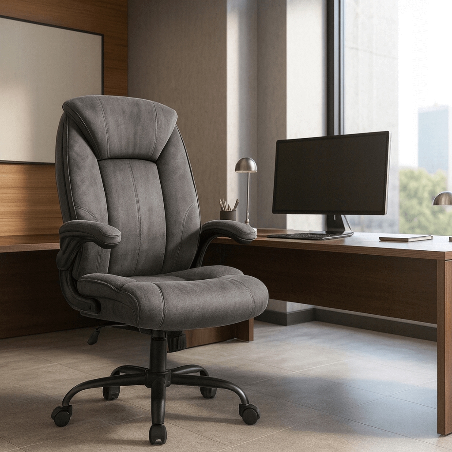 Fotel Biurowy COMFORT Obrotowy Szary Nowoczesny ME.COMFORT/P/T/FO