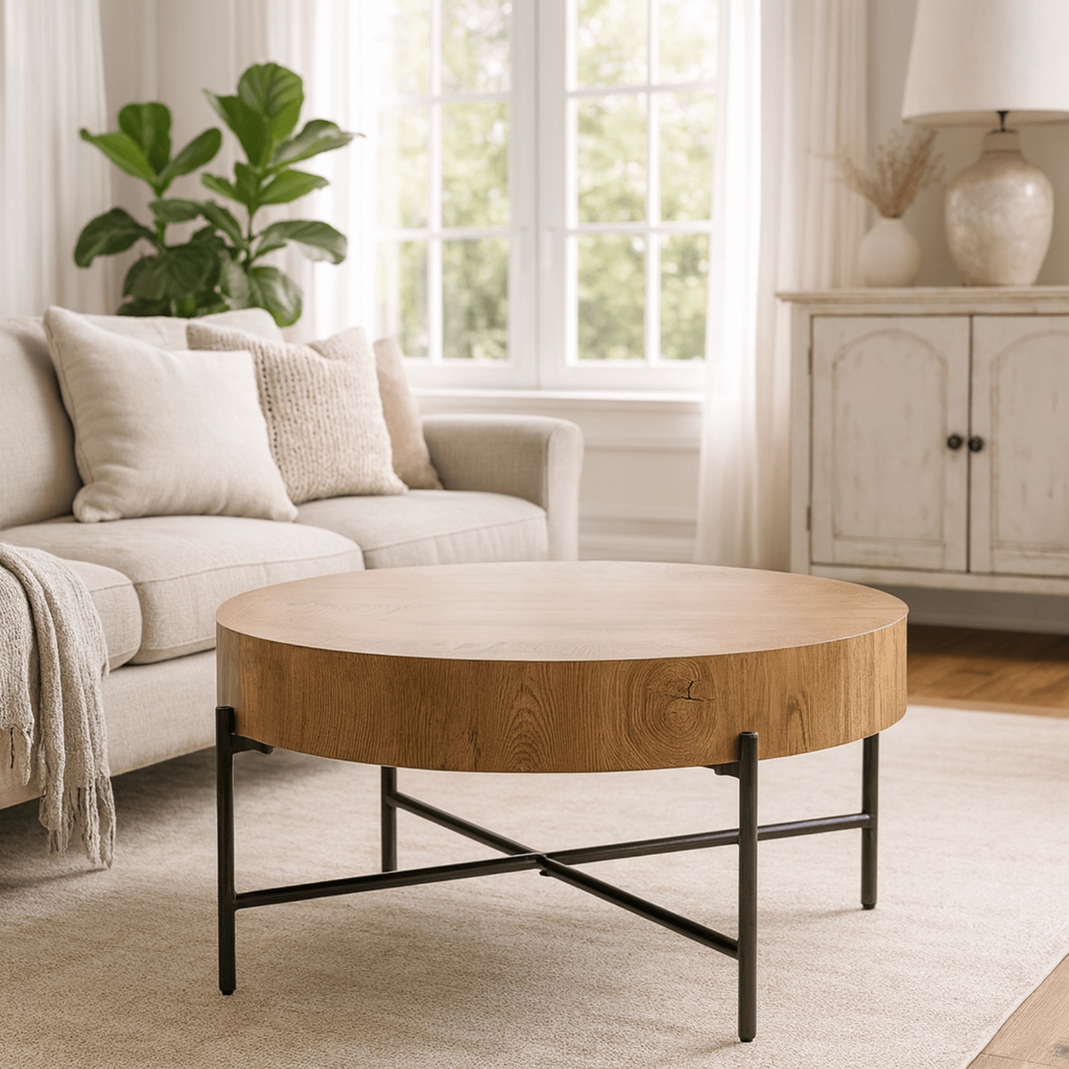 Stolik Kawowy BELIEF 79,5 cm Dąb Nowoczesny Loft ME.BELIEF/D/L