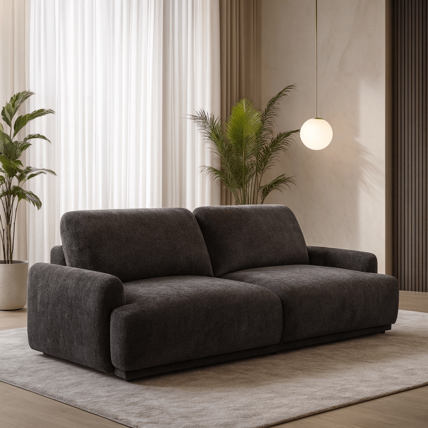 Sofa z Funkcją Spania SELORIA Ciemnoszara Nowoczesna KM.CLAUDIA/BELLO25/SOF