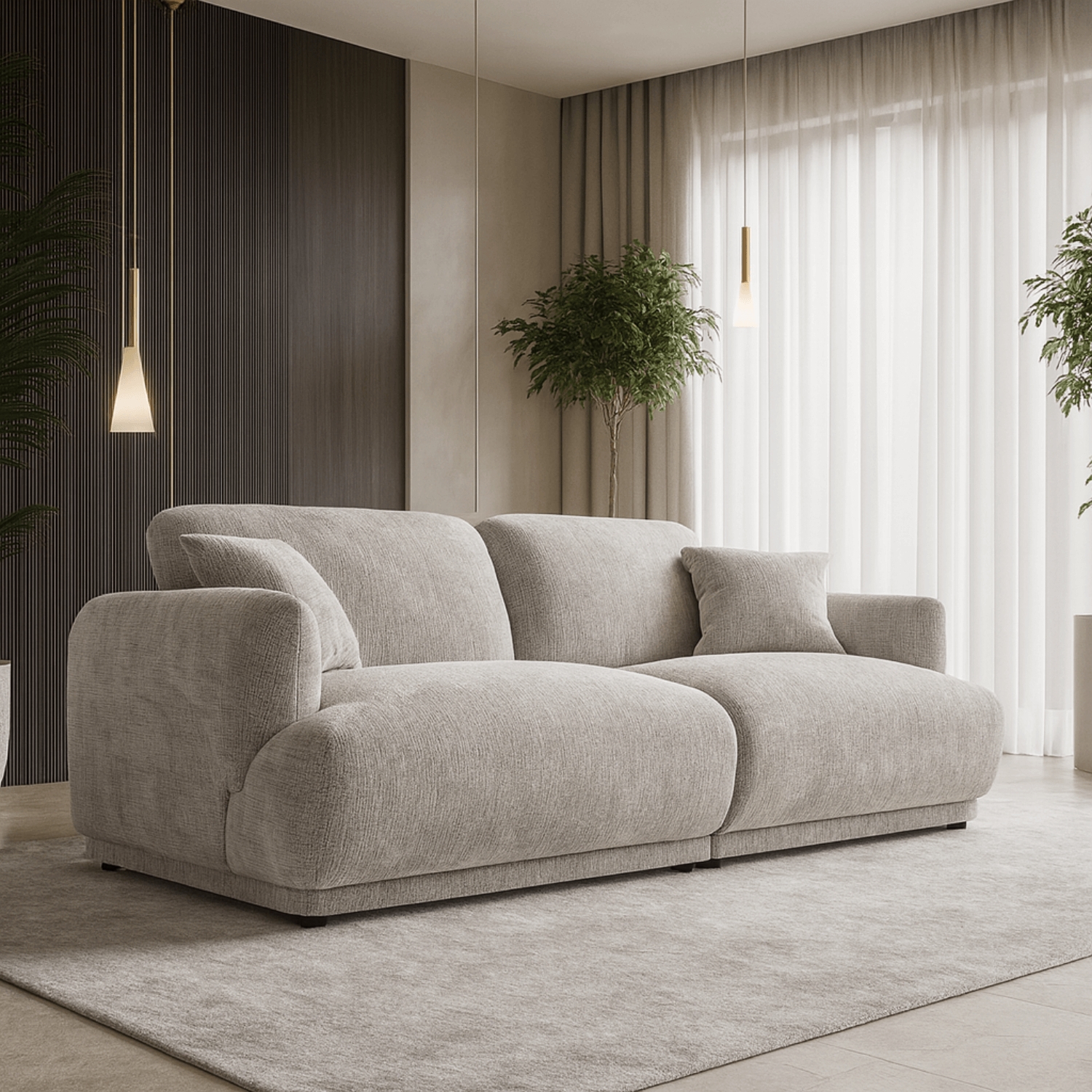 Sofa AMBELIA Dwuosobowa Beżowa Nowoczesna KM.CHACCO/CREMONA02/SOF