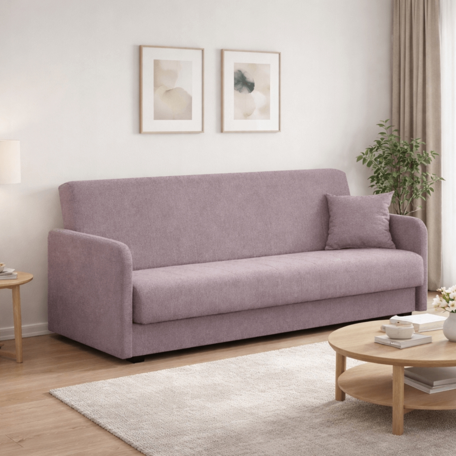 Sofa z Funkcją Spania PORTO Wersalka Dwuosobowa Rozkładana Beżowa Nowoczesna do Salonu PPHUE.PIEER/POLARIS4/WER