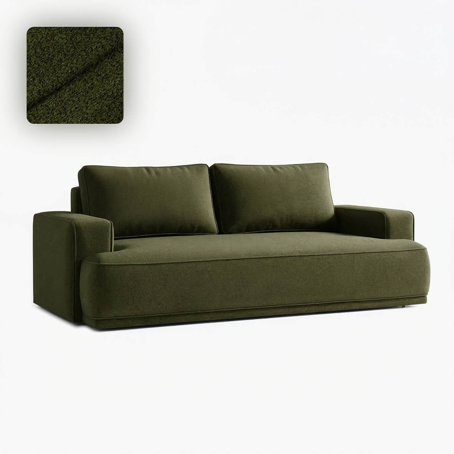 Sofa z Funkcją Spania CAMELIA Oliwkowa Boucle Nowoczesna ML.DALIA/MARCELLO12/SOF