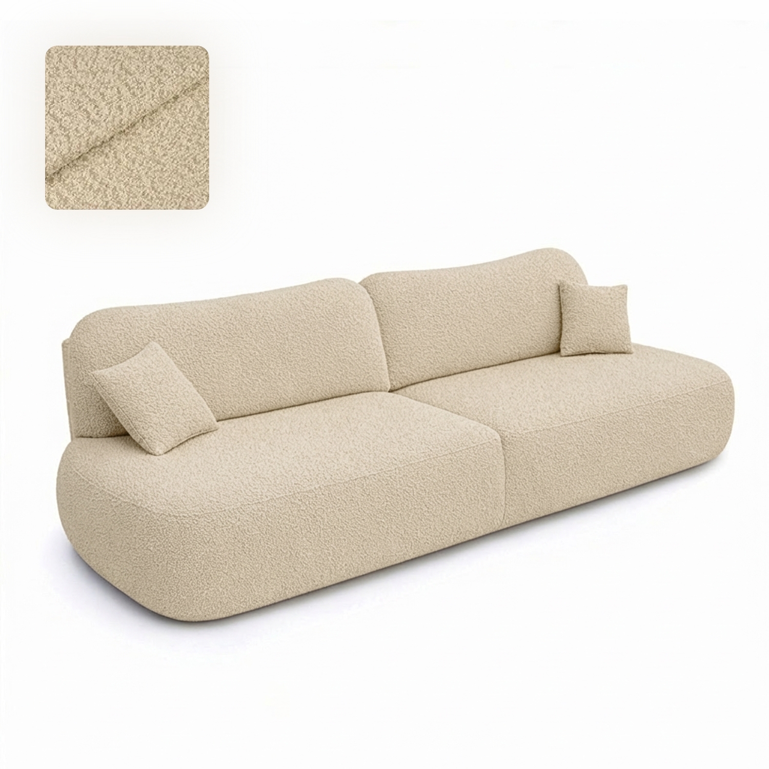 Sofa AVERIO Rozkładana Dwuosobowa Beżowa Boucle Nowoczesna ML.APOLLO/MARCELLO20/SOF