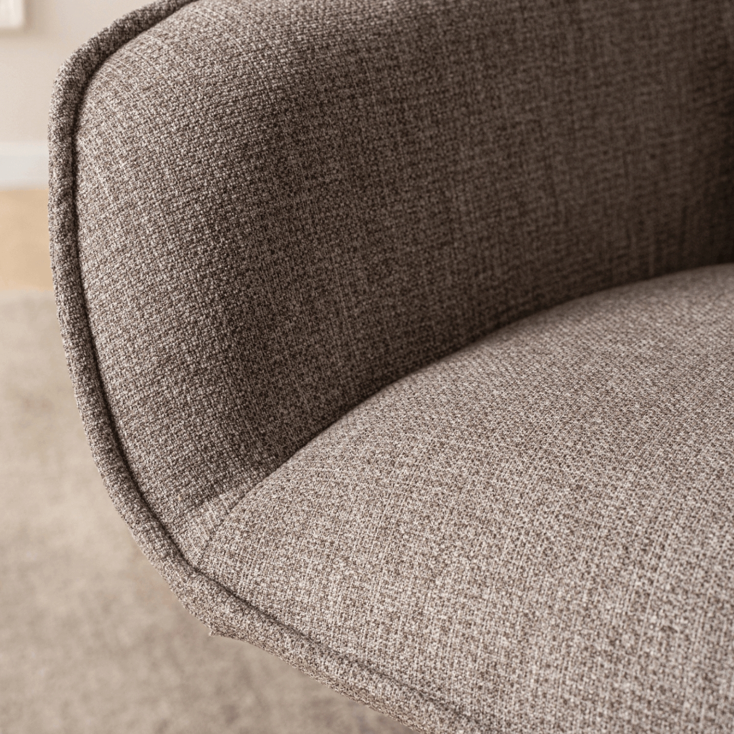 Krzesło Tapicerowane Obrotowe DIAS Brązowe Nowoczesne ME.DIAS/BR/T/K