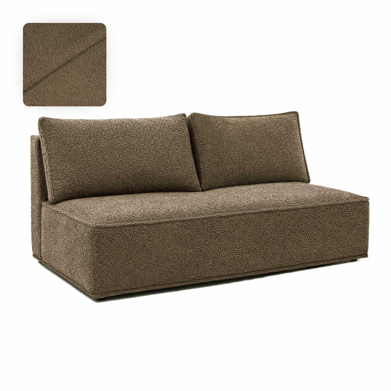 Sofa z Funkcją Spania MAVIA Brązowa Boucle Nowoczesna ME.LAURA/WOOLLY04/SOF