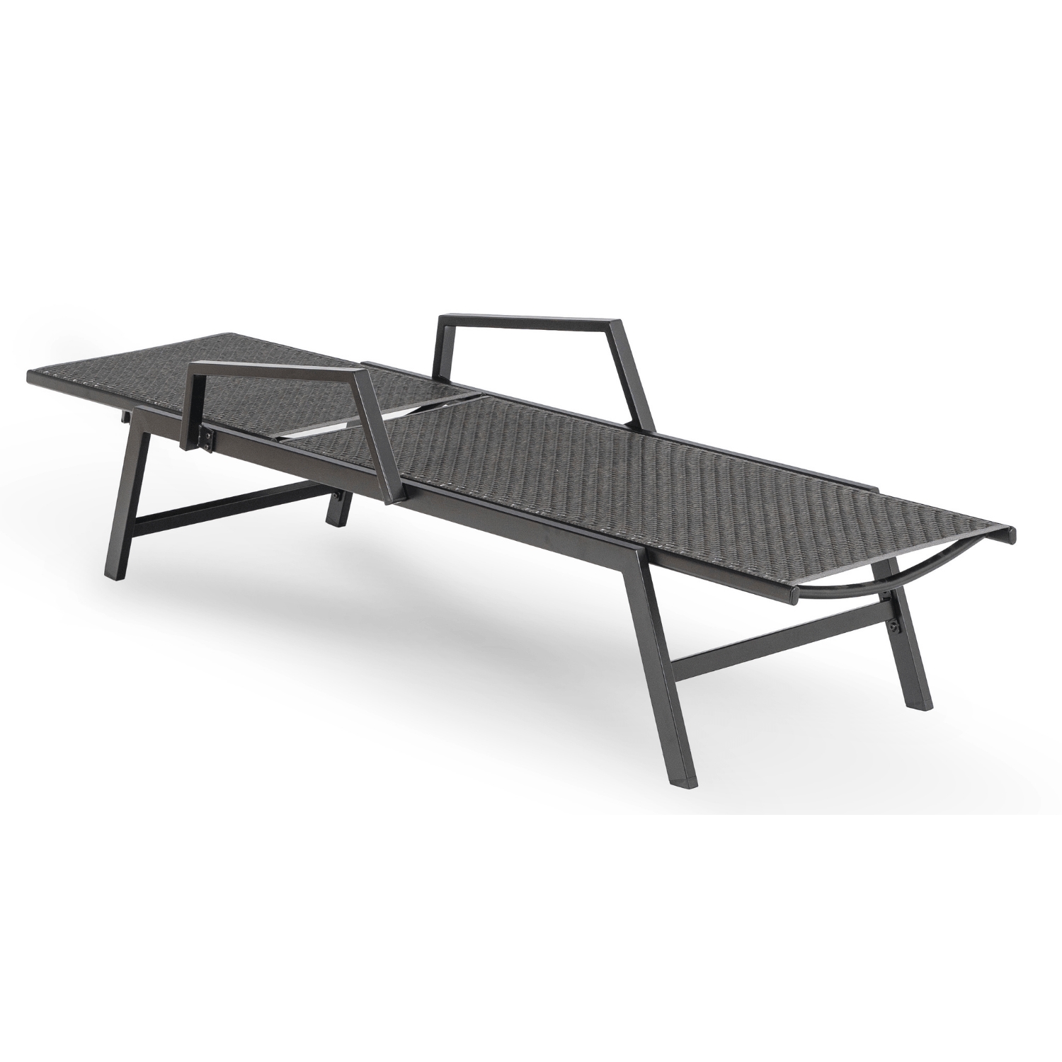 Leżak Ogrodowy ROULE Technorattan Czarny ME.ROULE/CZ/RT/OGR/LEZ