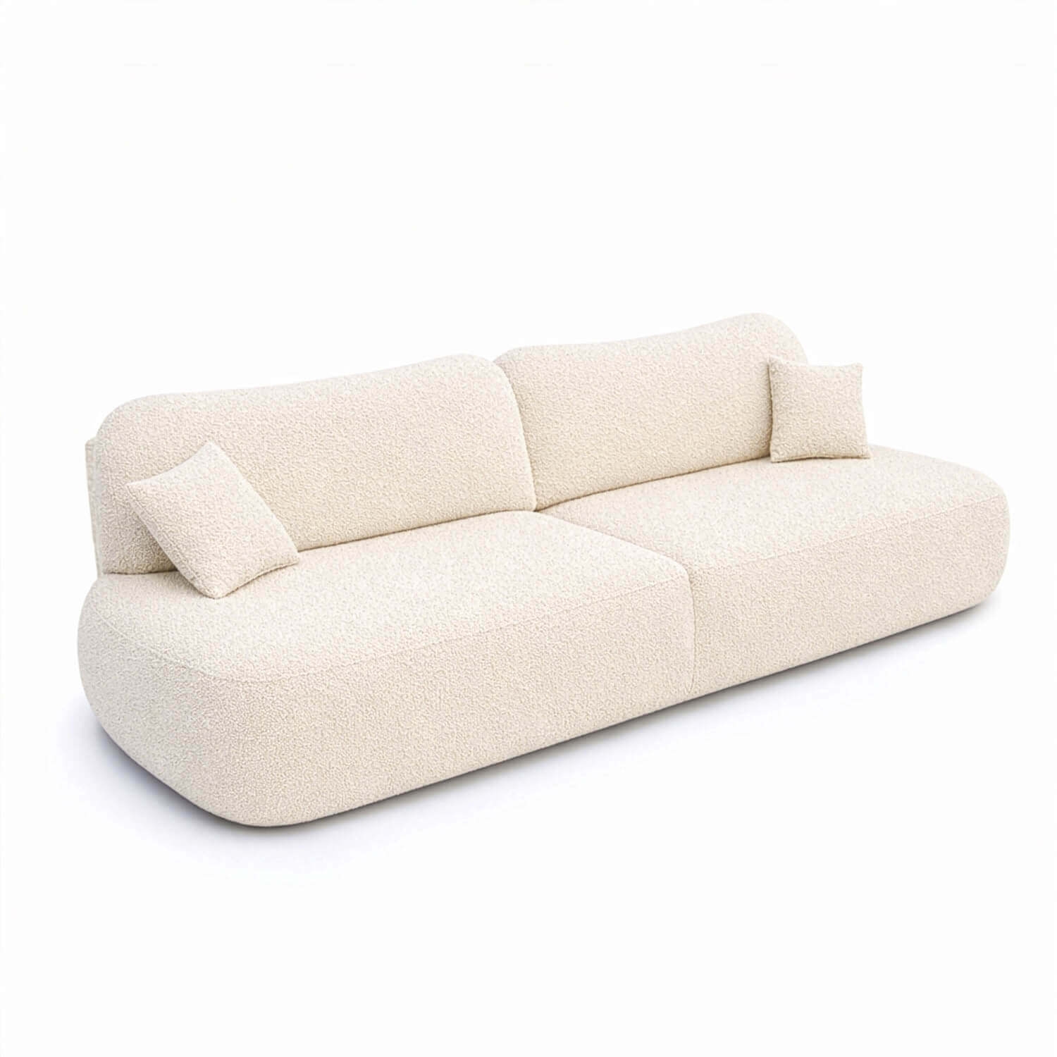 Sofa AVERIO Rozkładana Dwuosobowa Kremowa Boucle Nowoczesna ML.APOLLO/MARCELLO1/SOF