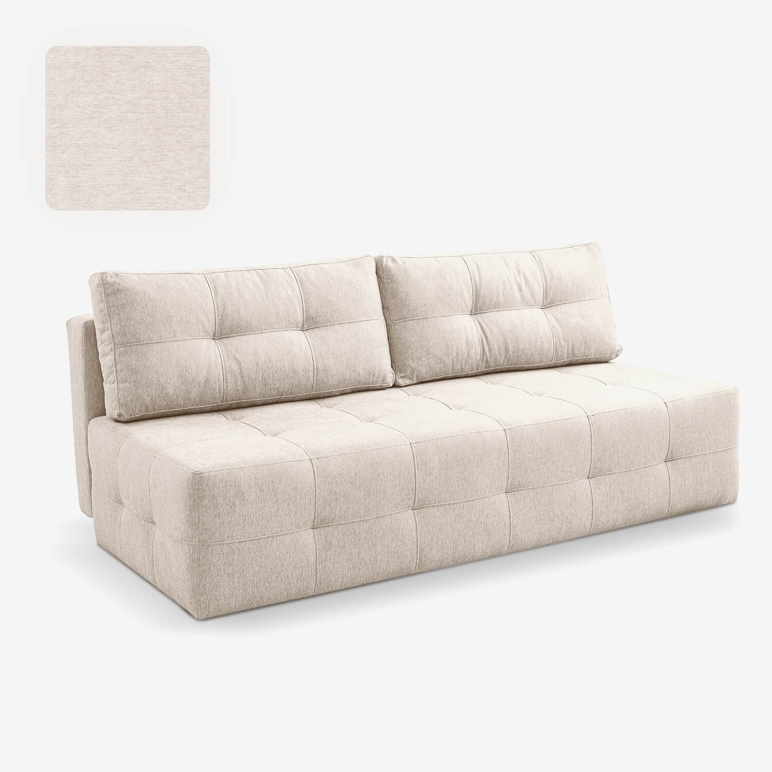 Sofa z Funkcją Spania MORANA Kremowa Nowoczesna COM.VERA/VERITA03/SOF