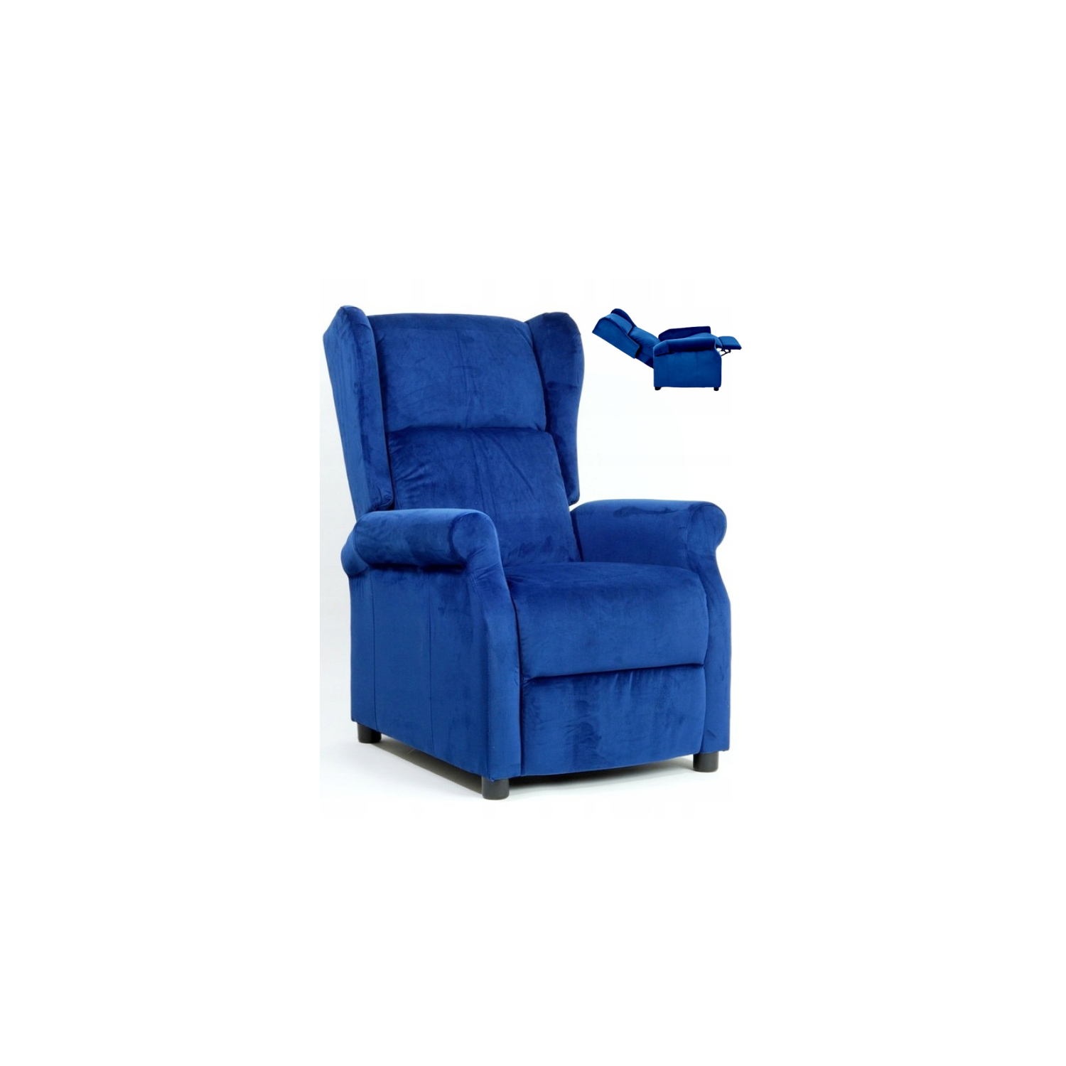 Fotel Rozkładany Wypoczynkowy AGUSTIN 2 Granatowy