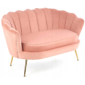 Fotel Wypoczynkowy Dwuosobowy AMORINITO XL Różowy/Złoty