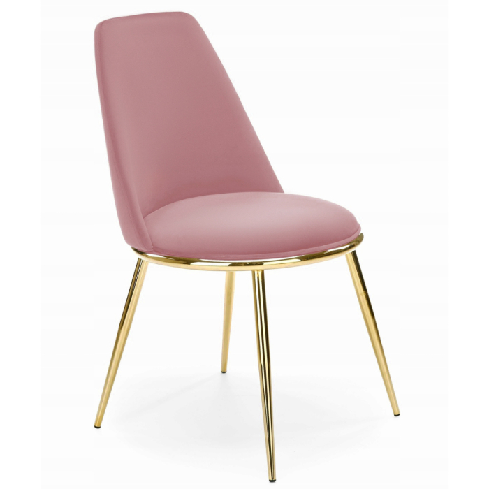 Krzesło K460 Różowe Tapicerowane do Salonu Glamour
