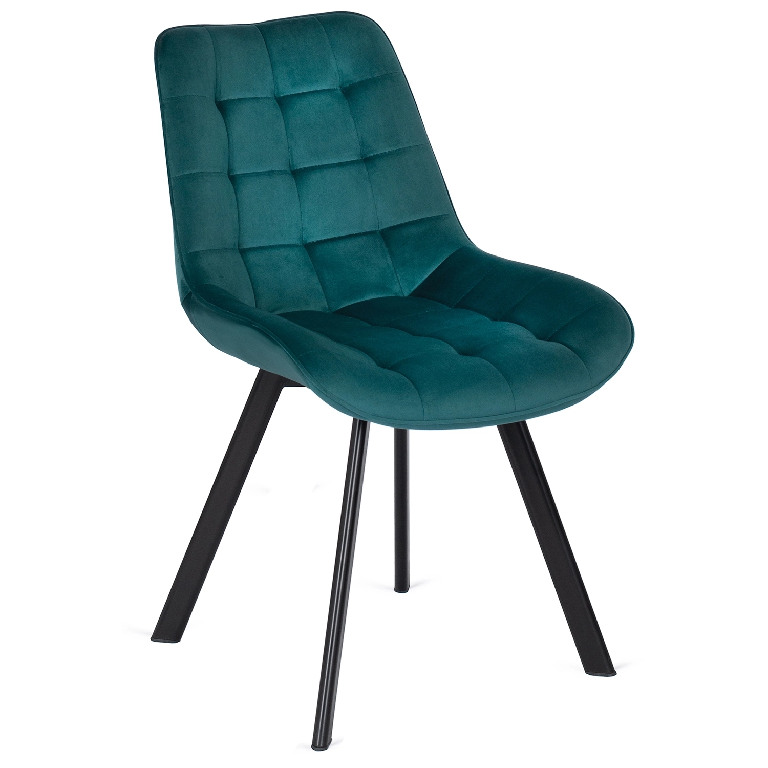 Krzesło Tapicerowane do Salonu RICK Turkusowe Welurowe Nowoczesne Loft ME.RICK/T/V/K