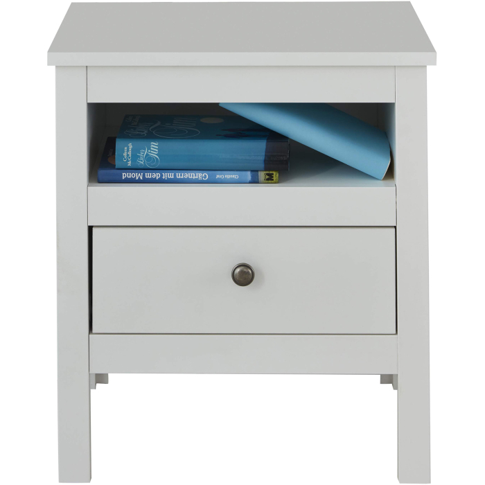 Szafka Nocna z Szufladą do Sypialni AZURA Biała