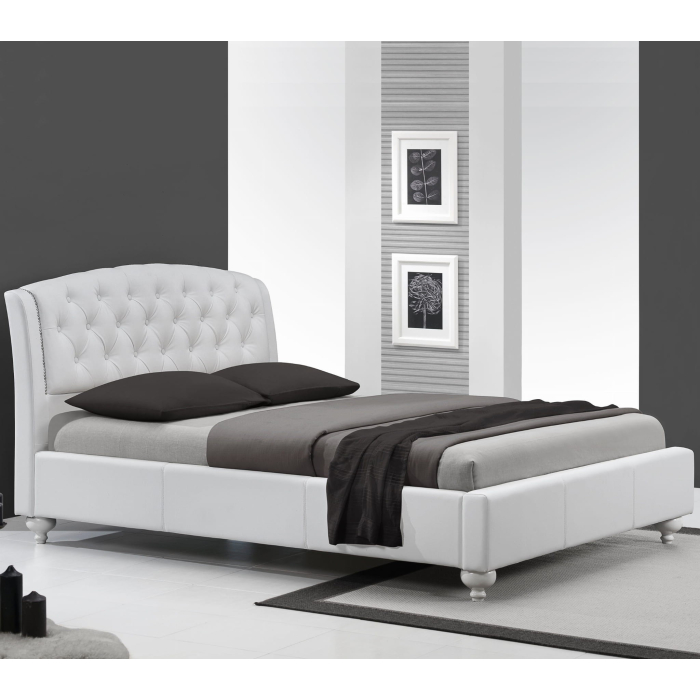 Łóżko Tapicerowane 160x200 SOFIA Białe