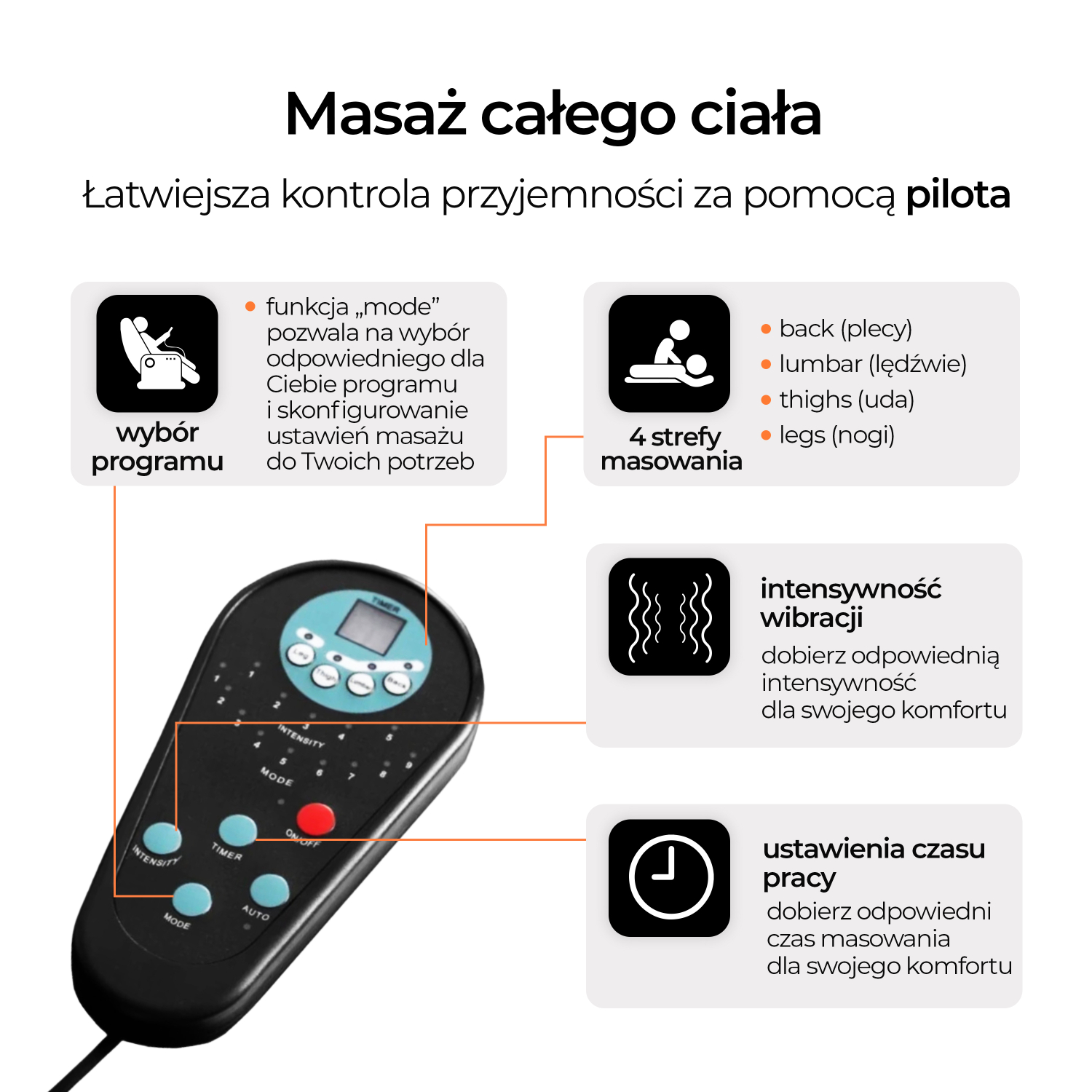 Fotel Rozkładany Obrotowy Masujący z Podnóżkiem SPIKE 2 Szary Nowoczesny ME.SPIKE2/JP/T/FW