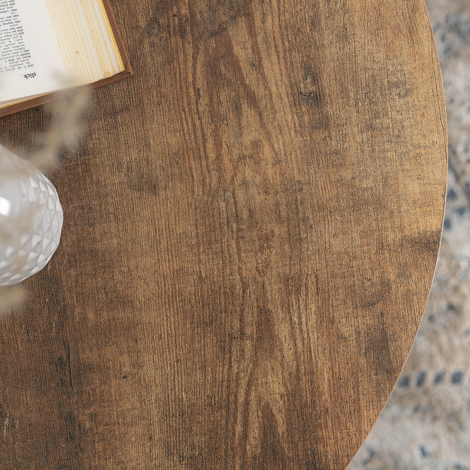 Stolik Kawowy TIM MAX 80 cm Dąb Rustykalny Nowoczesny Loft ME.MAXTIM/DRU/CZ/L