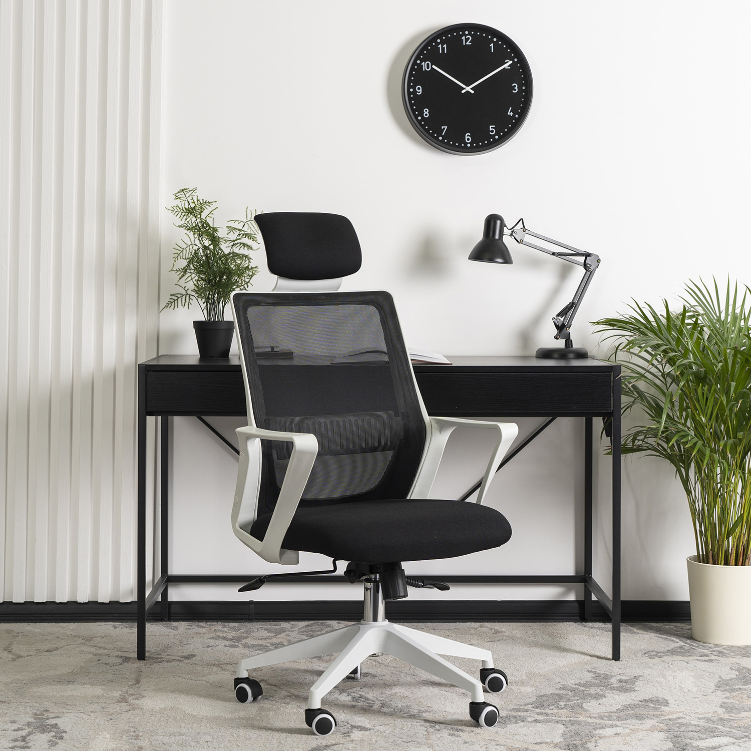 Fotel Biurowy Ergonomiczny Obrotowy FLEX Czarny Nowoczesny ME.FLEX/CZ/T/FO