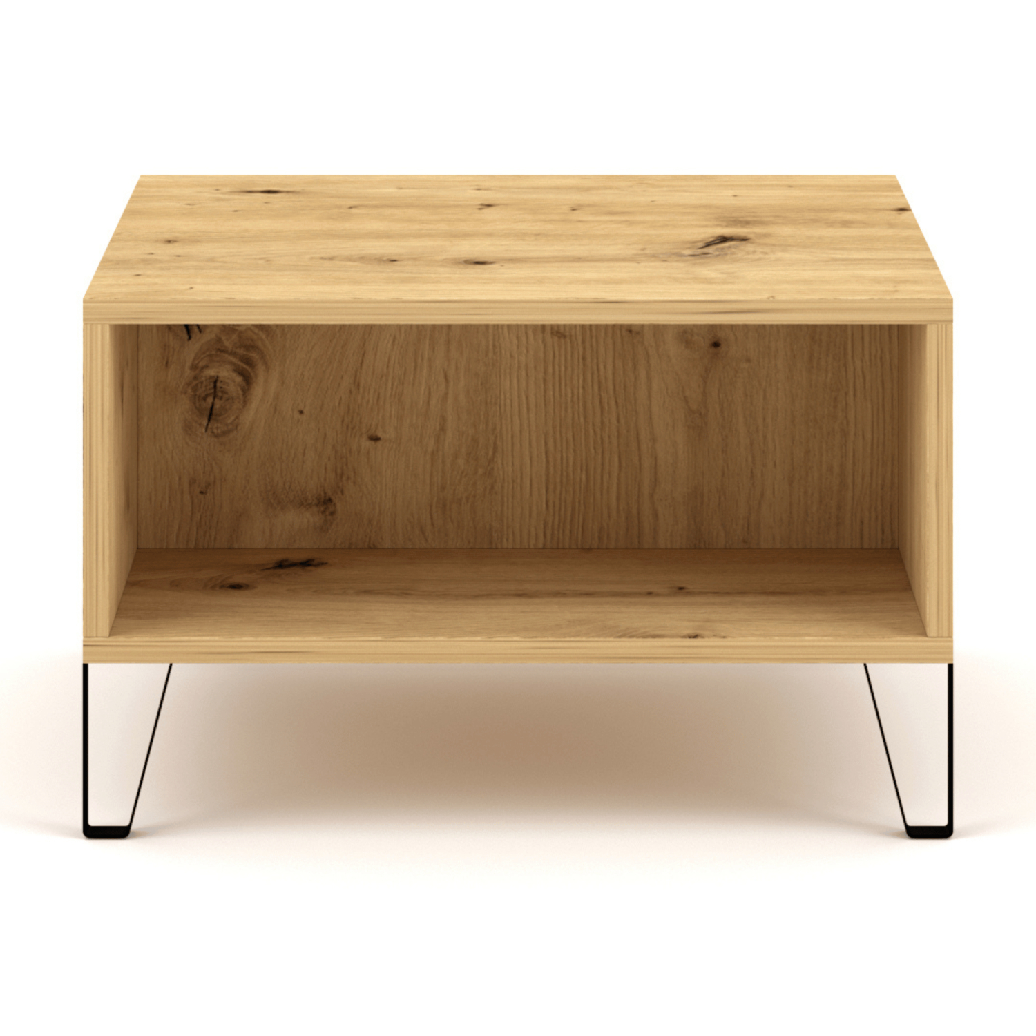 Ława Kwadratowa z Półką BACARDI 60 cm Dąb artisan Do Salonu Nowoczesna W.BILBAO/BL10/DA/CZ/L
