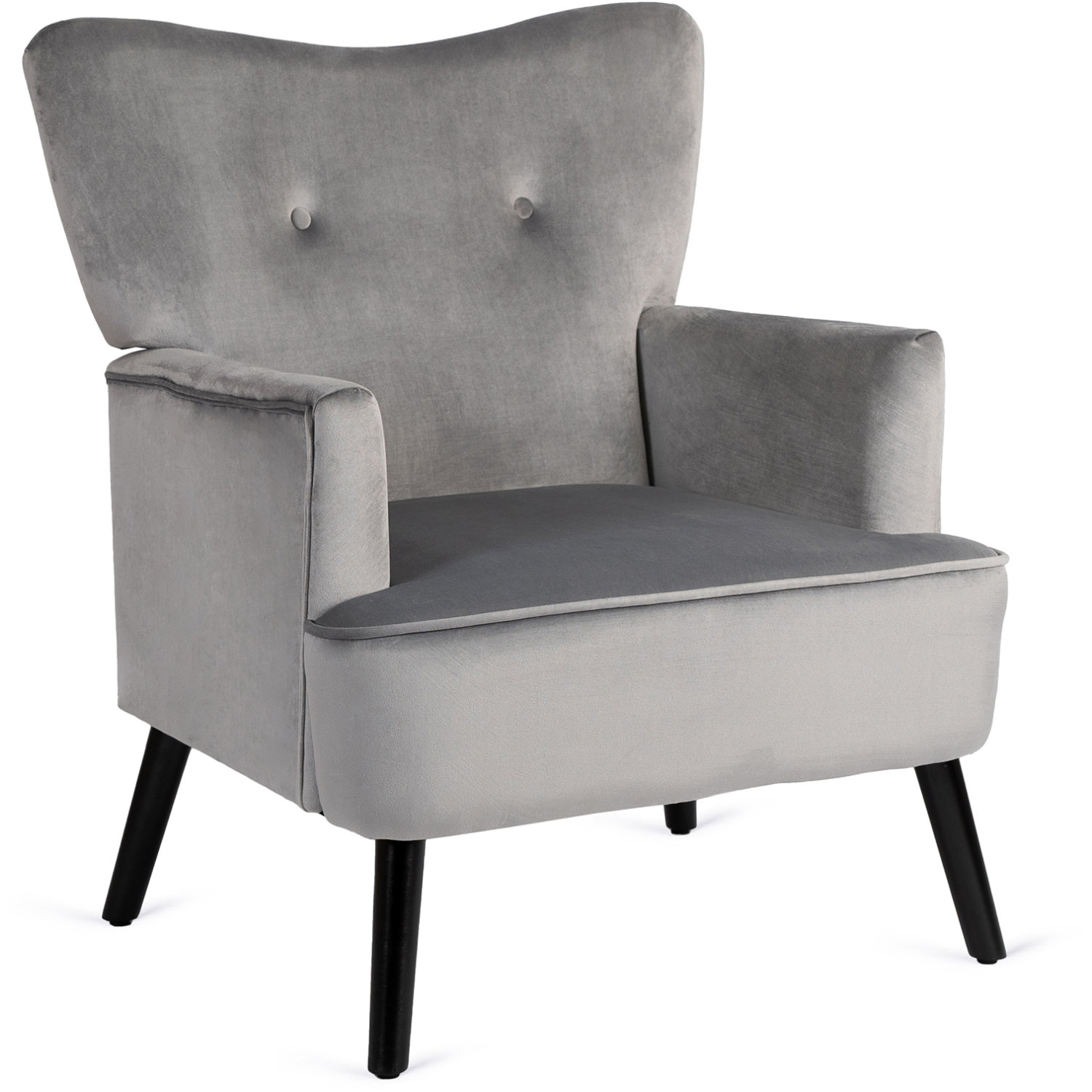 Fotel Uszak Wypoczynkowy BUNNY Szary Welurowy Nowoczesny Loft ME.BUNNY/P/CZ/V/FW