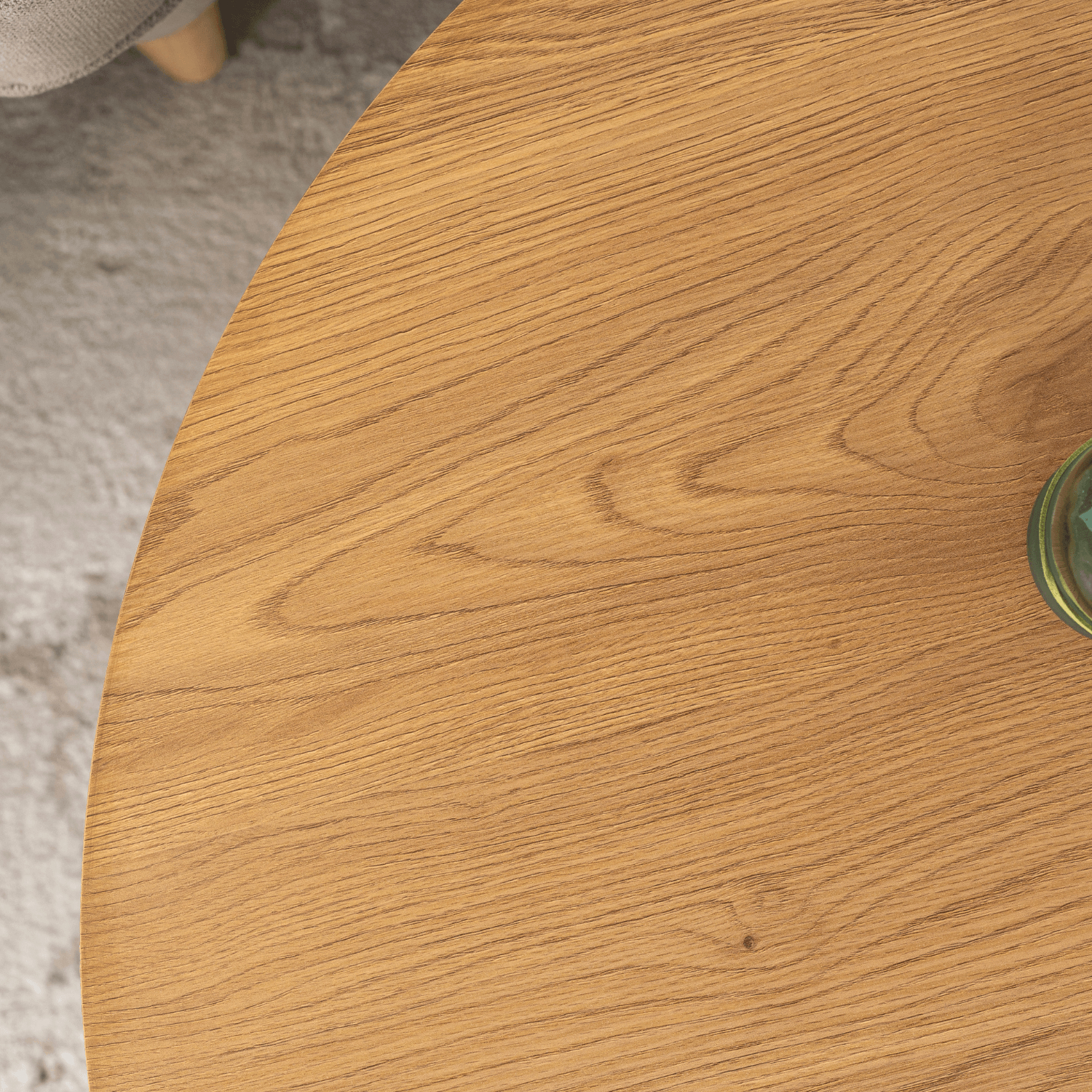 Stolik Kawowy ARION MAX 80 cm Okrągły Dąb z Ryflowaniem Nowoczesny Loft ME.MAXARION/D/D/L