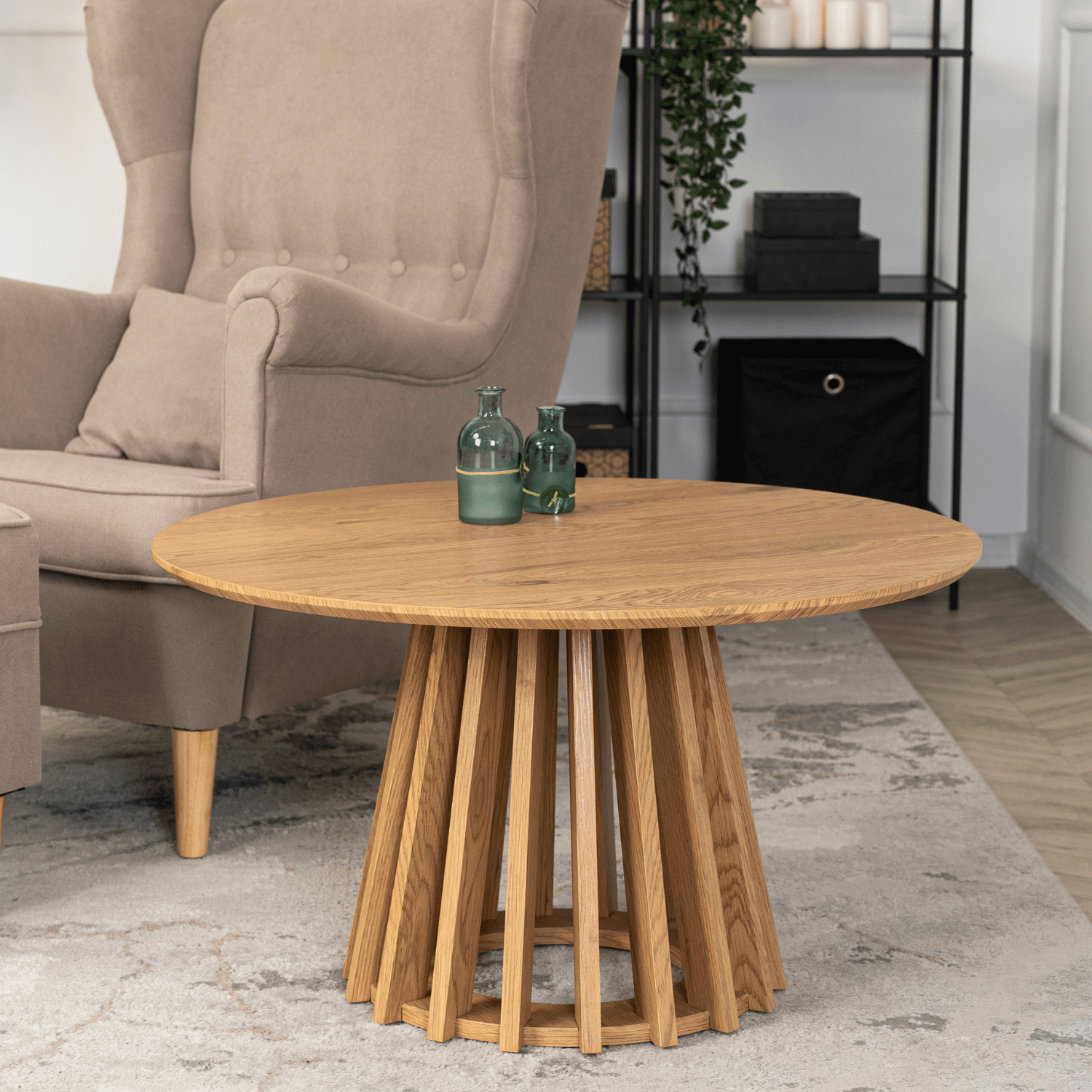 Stolik Kawowy HARPER MAX 80 cm Dąb Nowoczesny Loft ME.MAXHARPER/D/D/L