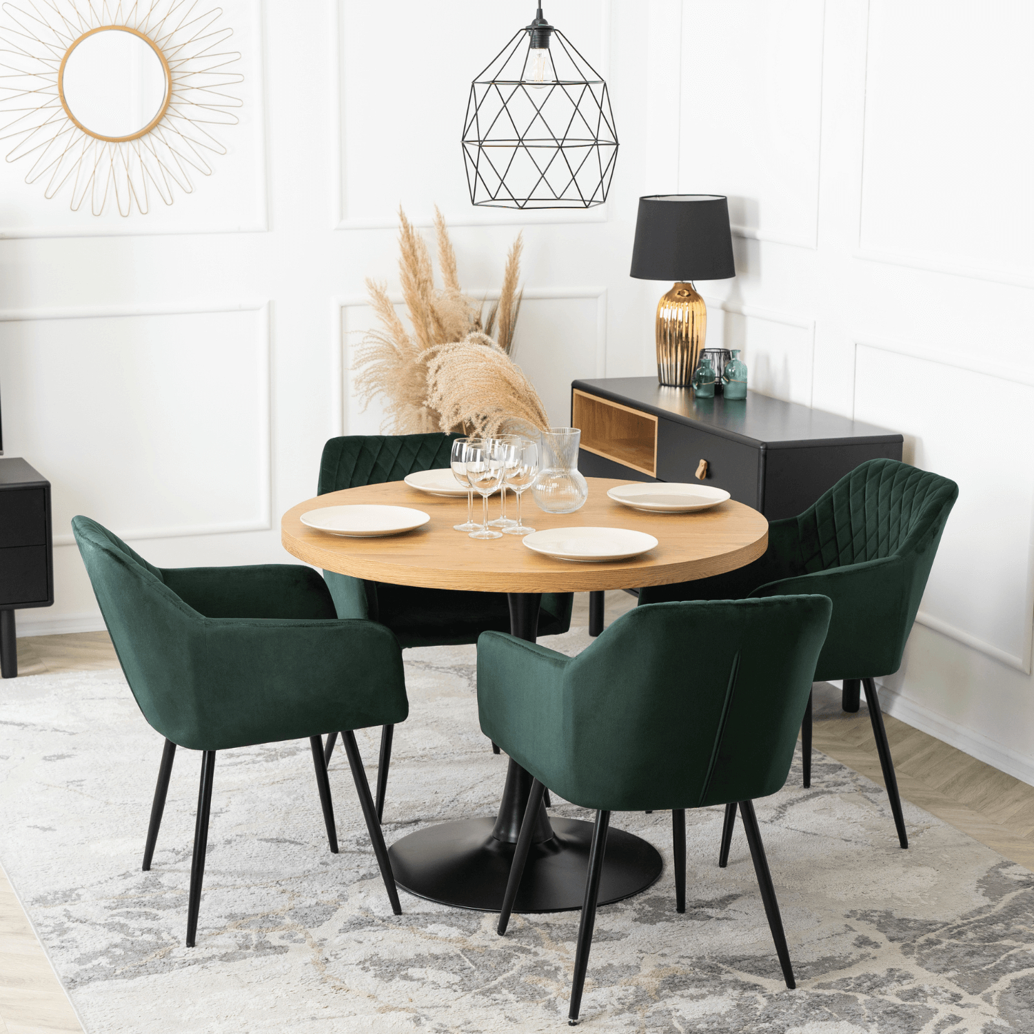 Krzesło Tapicerowane SHANE Zielone Nowoczesne Loft ME.SHANE/Z/V/K