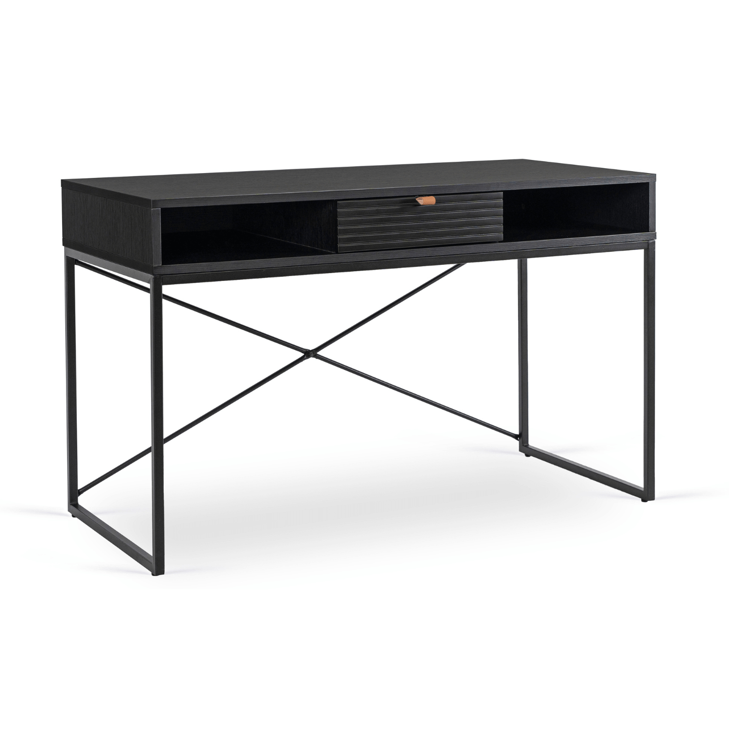 Biurko z Szufladą OASIS 120 cm Czarne Nowoczesne Loft ME.OASIS/CZ/CZ/B