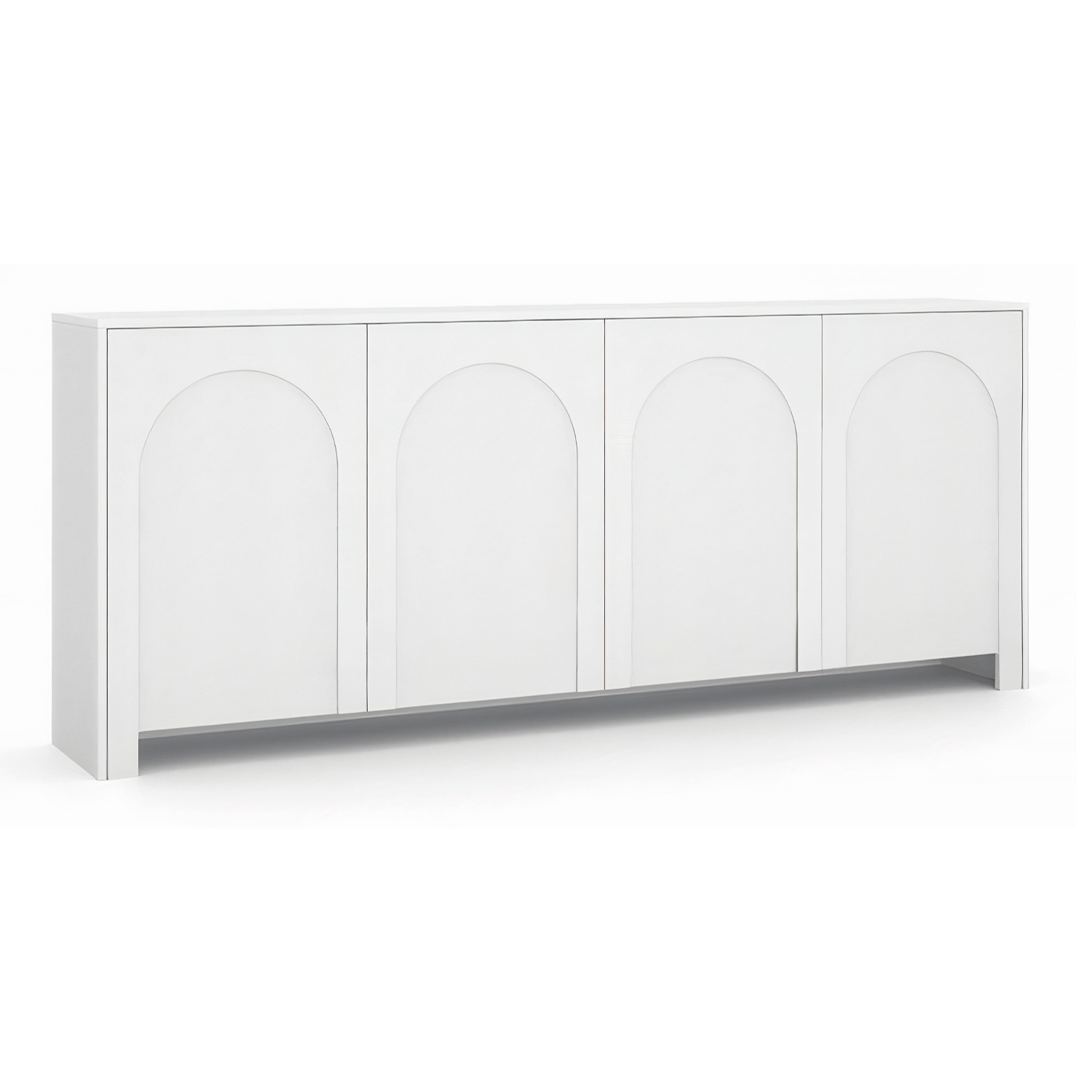 Komoda do Salonu Sypialni ANSA 204 cm Biała Czterodrzwiowa Nowoczesna W.ARCO/B/KOM4D