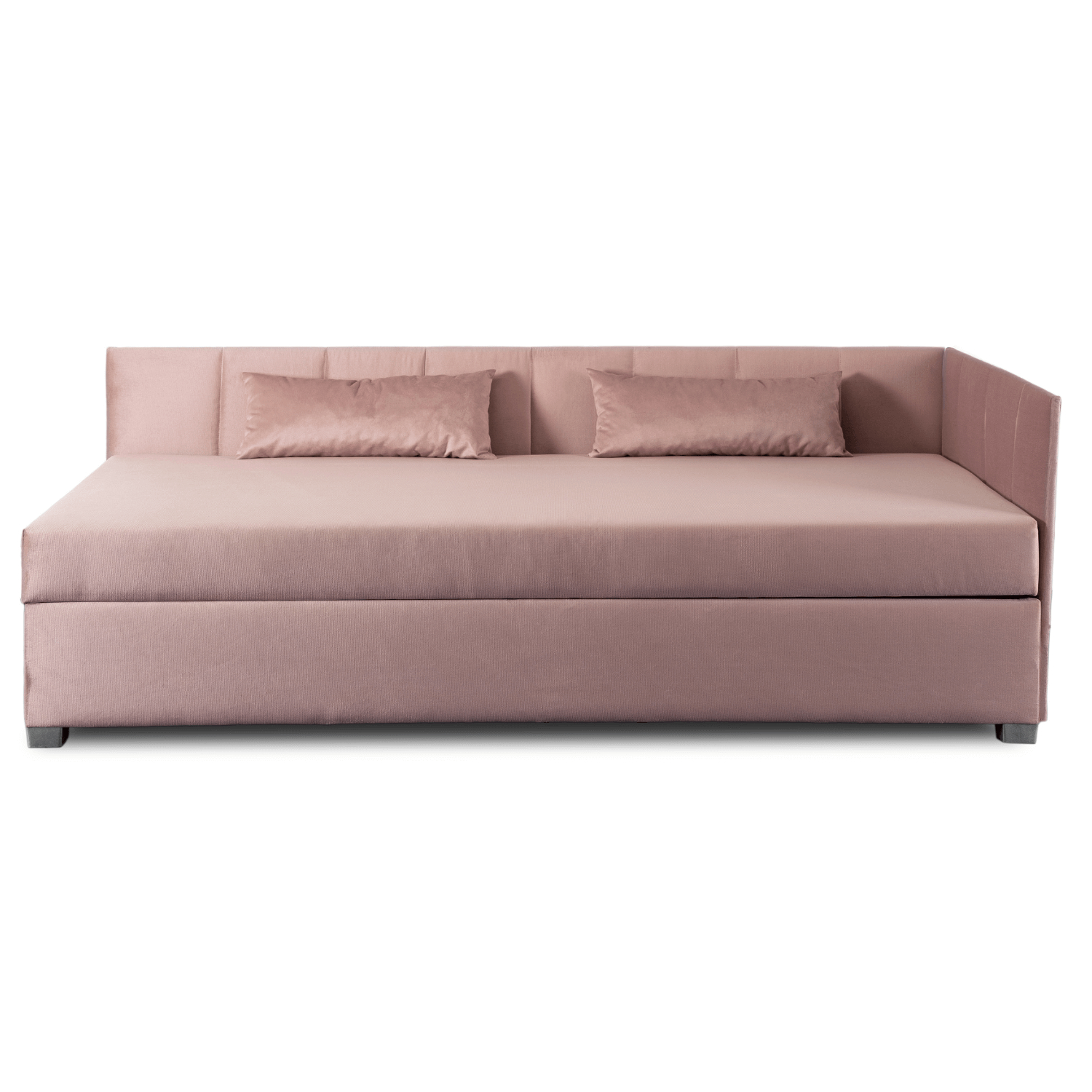 Łóżko Tapczan Młodzieżowe KARO 2 90x200 cm Narożne Różowe PPHUE.BARTEK2/KRONOS52/WER