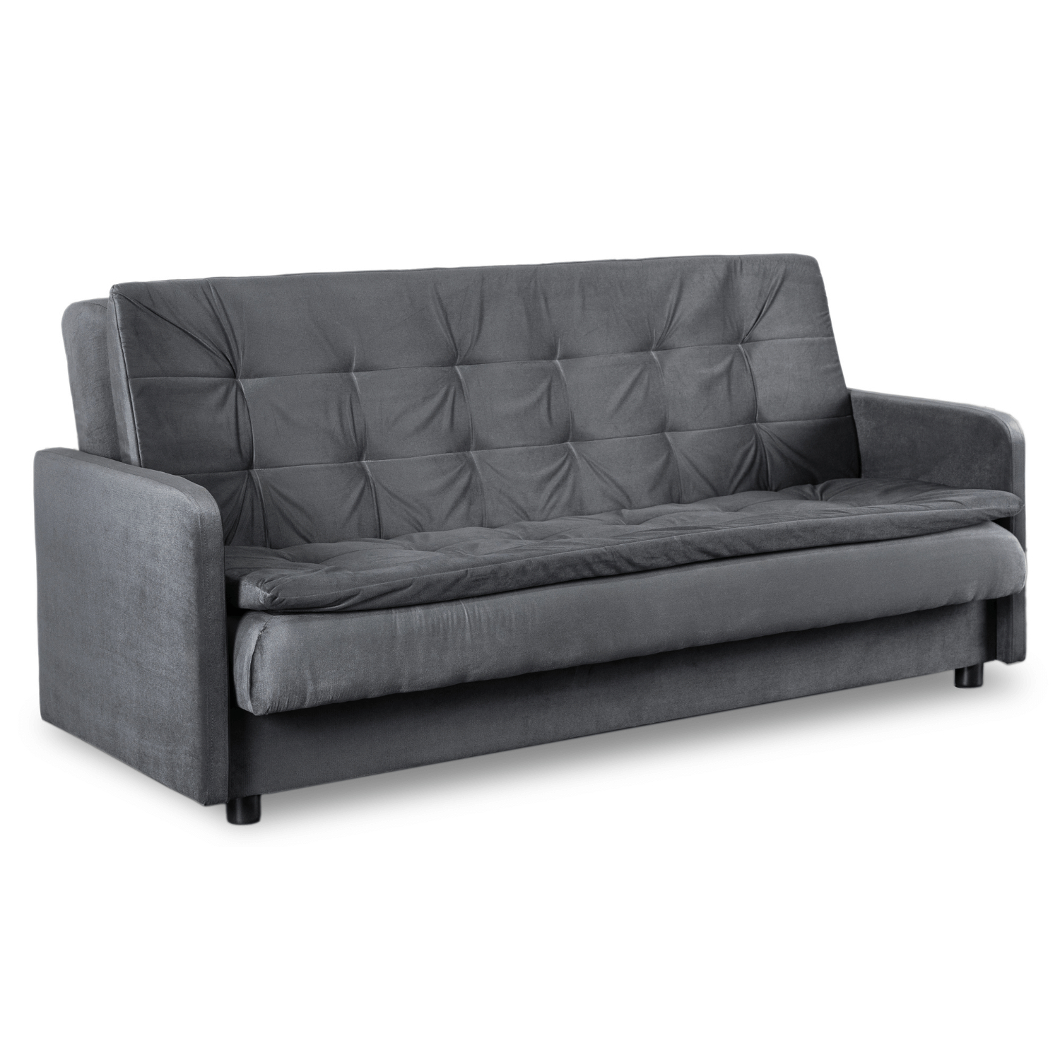 Sofa z Funkcją Spania STELLA Rozkładana Wersalka Dwuosobowa Szara Nowoczesna do Salonu PPHUE.TIKO/PAROS6/WER