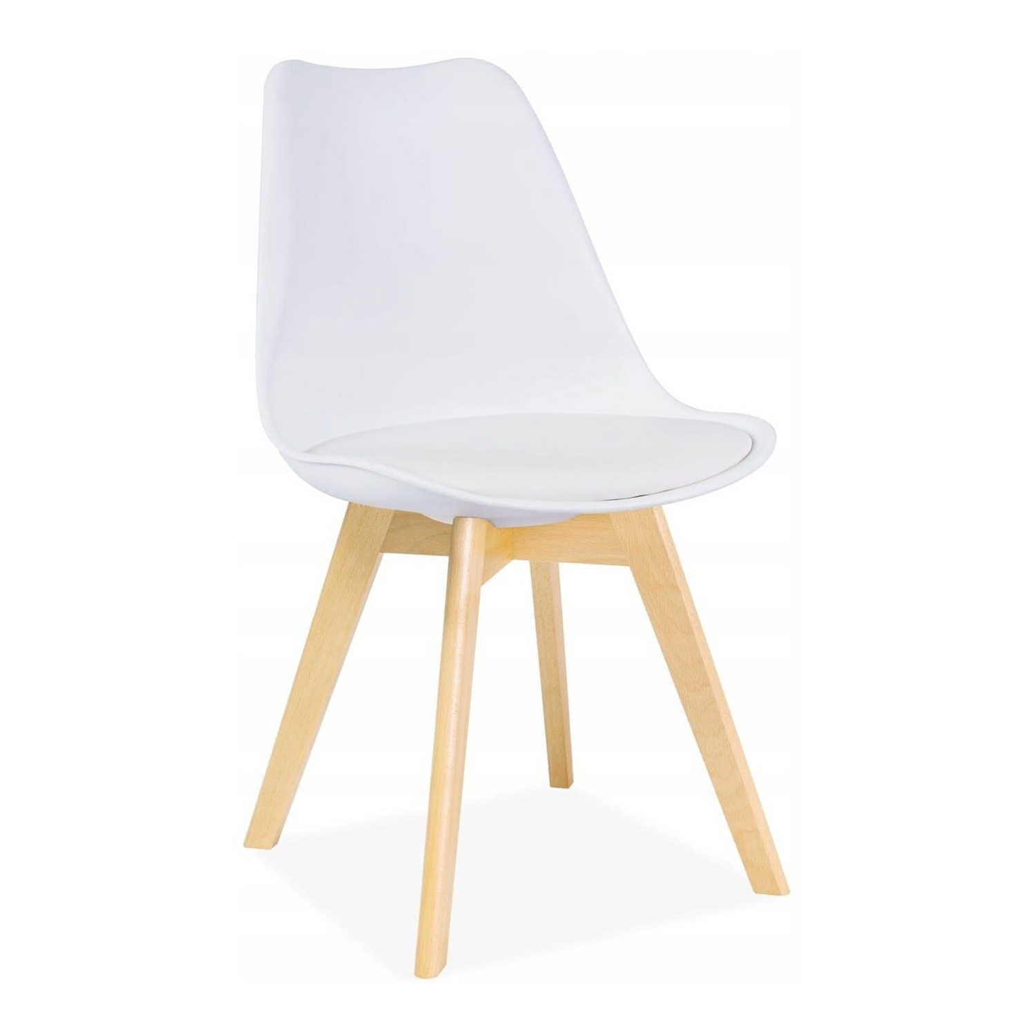 Krzesło do Jadalni Skandynawskie KRIS Buk Białe